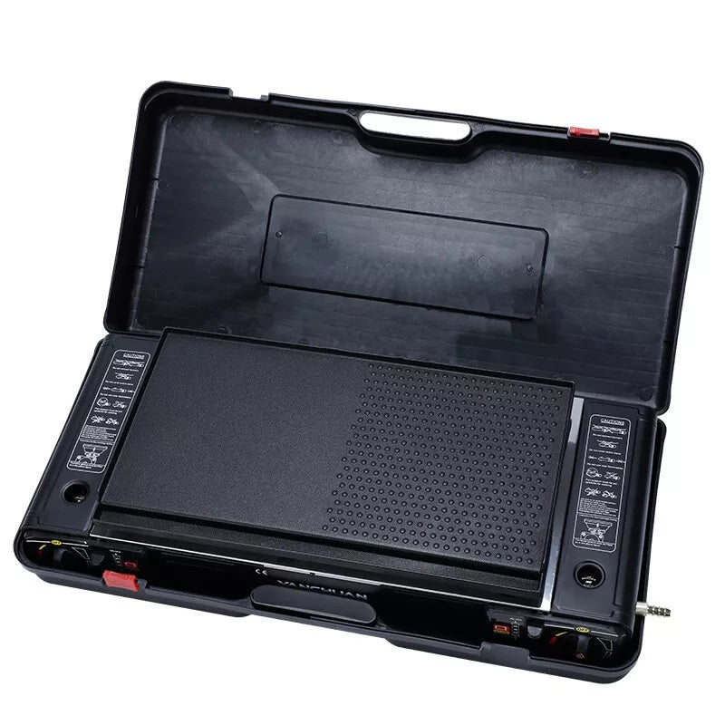 2 Burner Butane Countertop Stove, Portable Adjustable Burners with Carry Case, Portable Camping Stove with Baking Tray