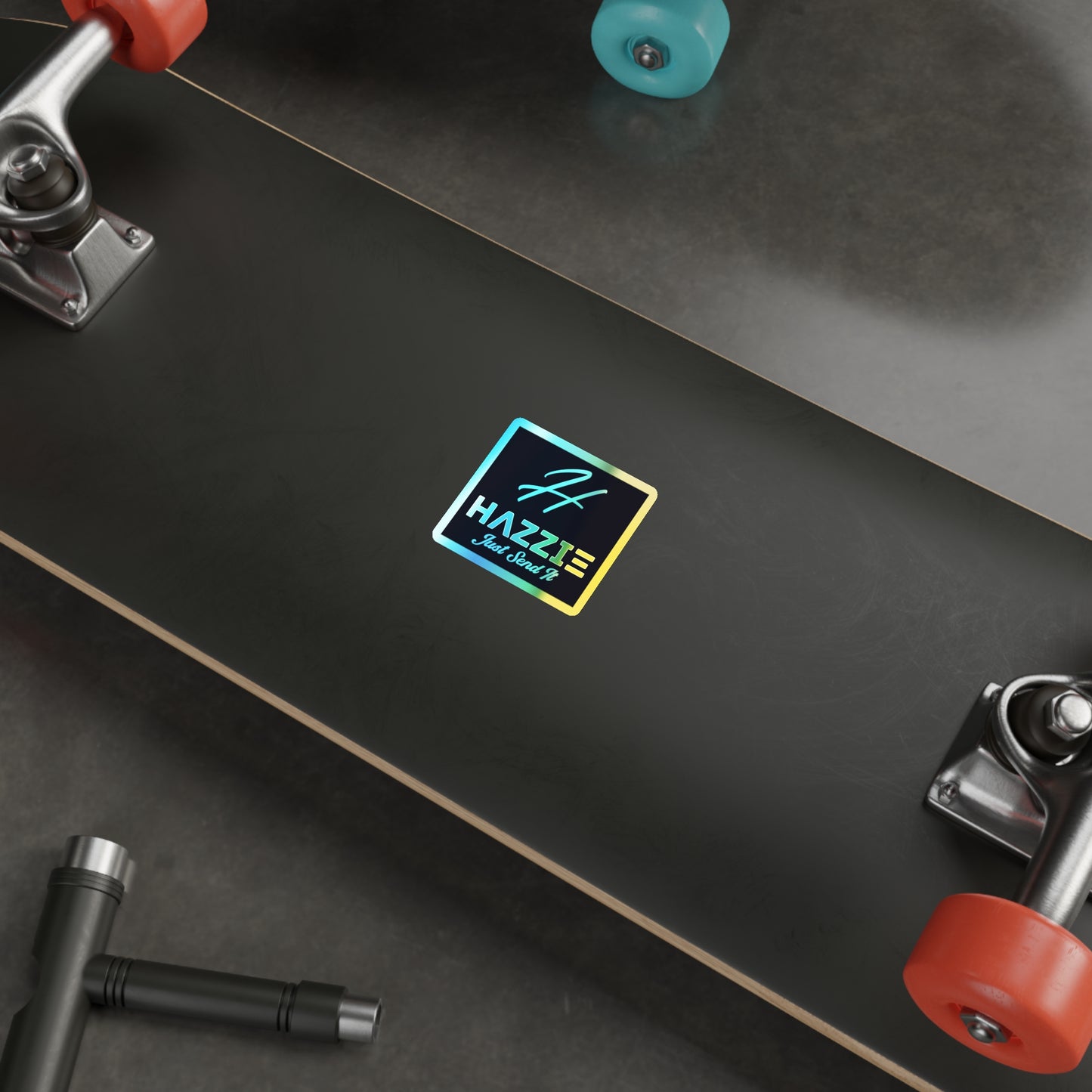 Holographic 'Hazzie Just Send It' Die-Cut Sticker