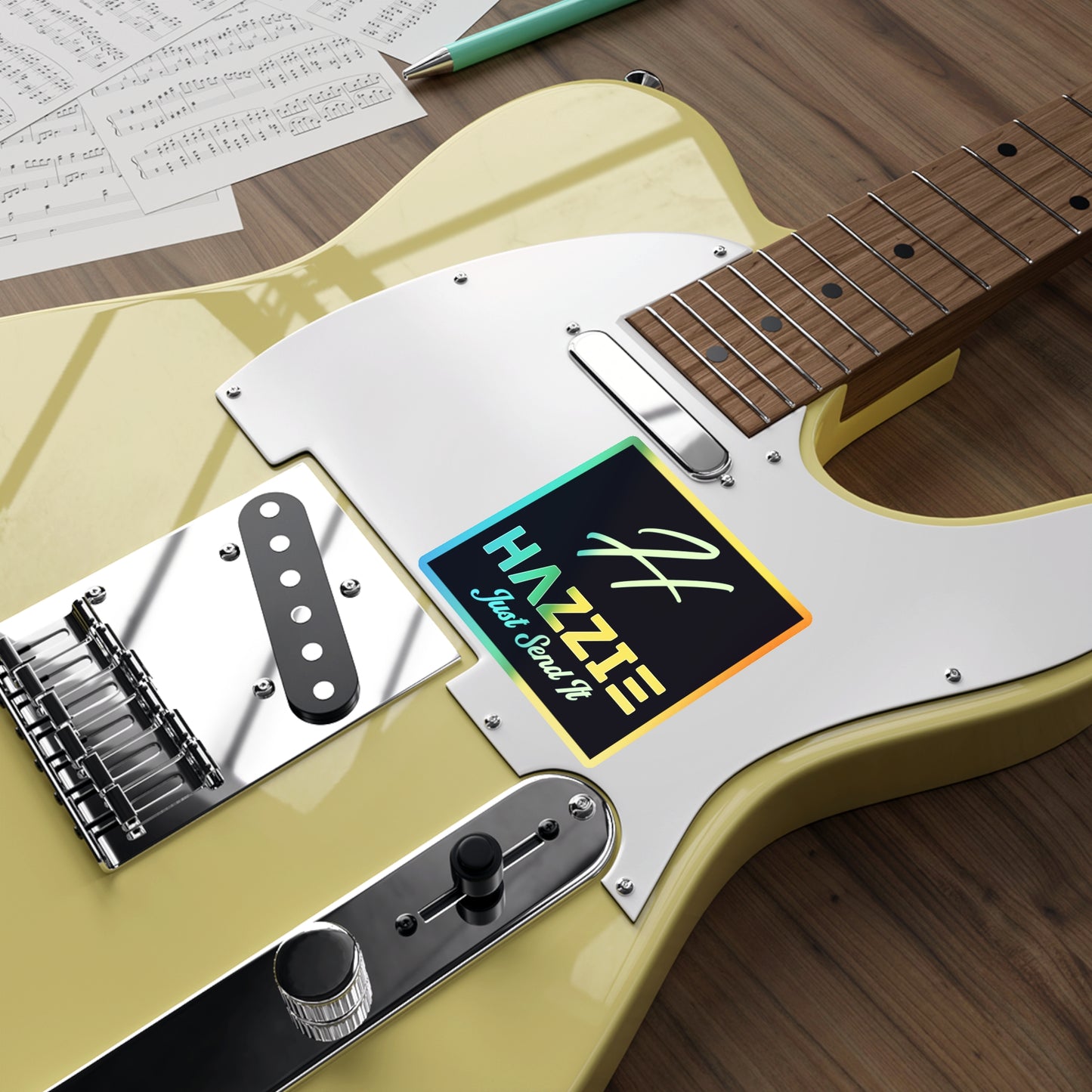 Holographic 'Hazzie Just Send It' Die-Cut Sticker