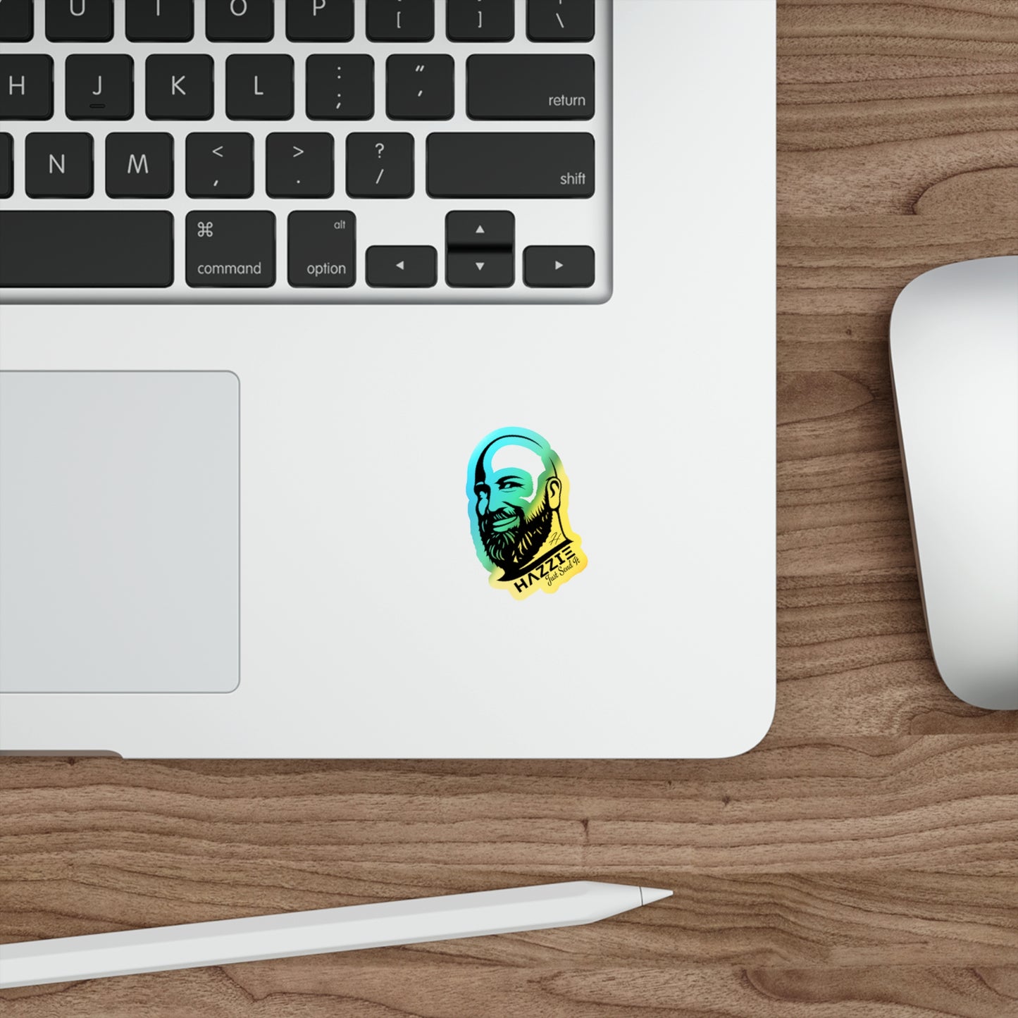 HAZZIE Rainbow Portrait (Just Send It) - Holographic Die-Cut Sticker