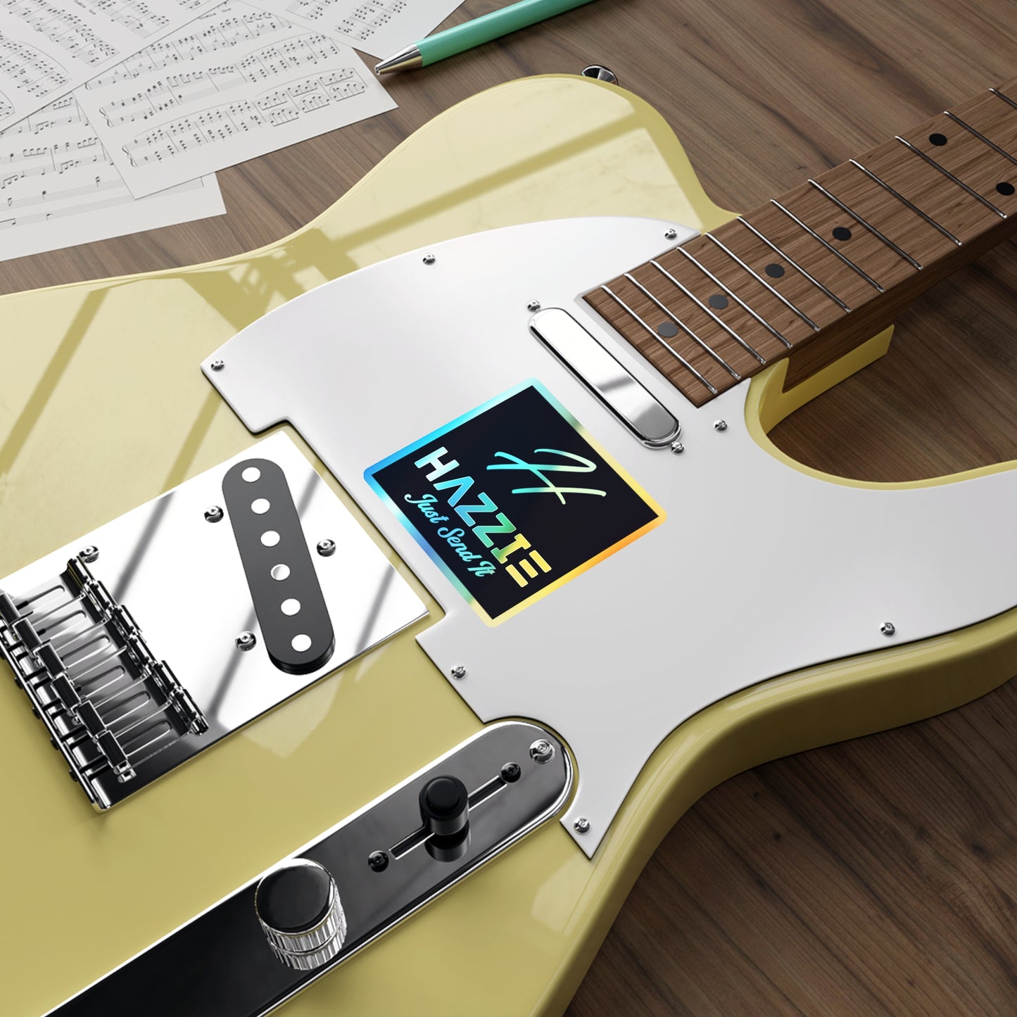 Holographic 'Hazzie Just Send It' Die-Cut Sticker